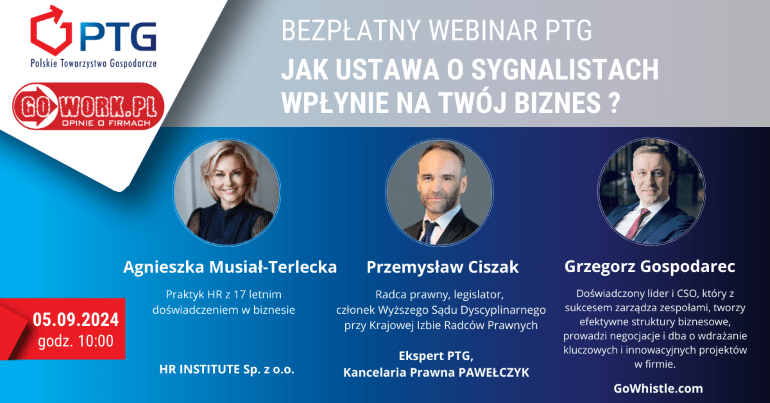 webinar PTG i GoWork o ustawie o sygnalistach